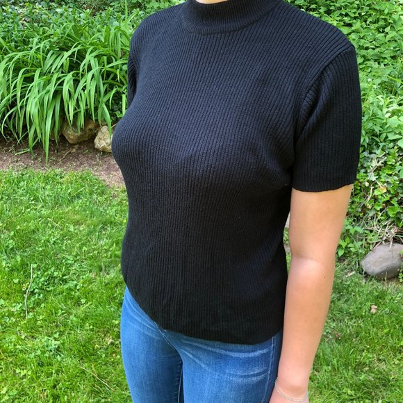 Vintage Black Sweater TShirt - Picture 4 of 4